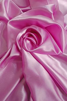 Pink satin with folds