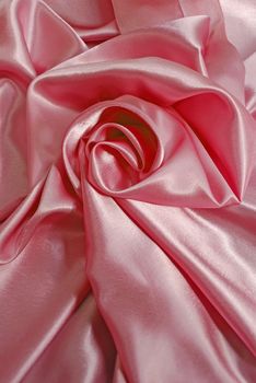 Pink satin with a folds