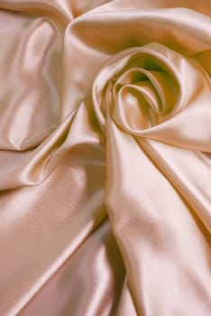 Beige satin with a folds