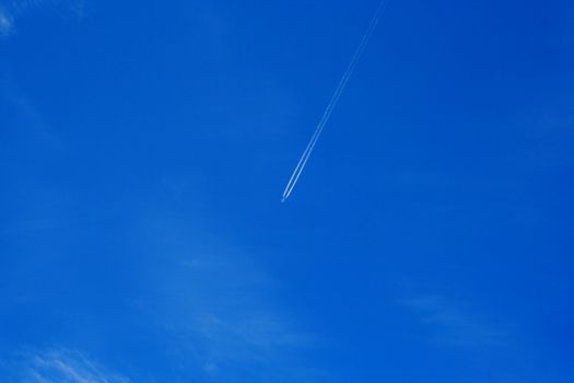 Foto of plane whitch flying in clear sky