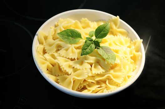 tasted farfalle pasta dish prepared Italian basil