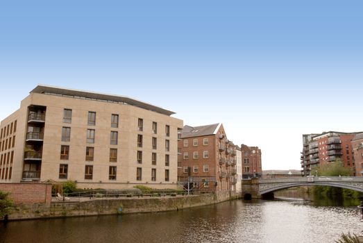 Offices and Apartments by a river in a Yorkshire City