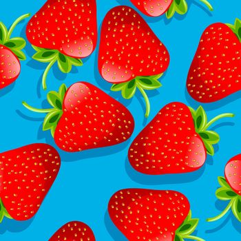 Background seamless pattern with strawberries