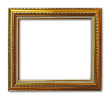 A rectangular wooden picture frame