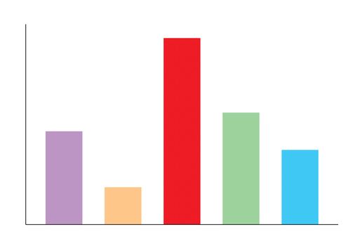 Business graph success chart data