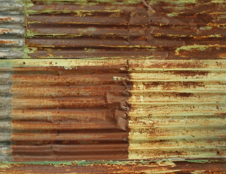 A rusty corrugated iron metal texture