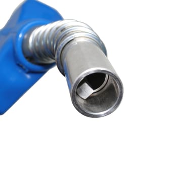 Refueling hose on white background