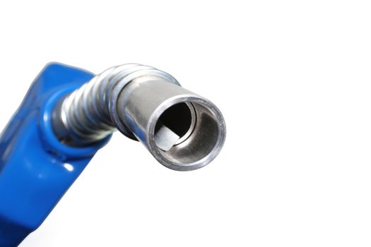 Refueling hose on white background