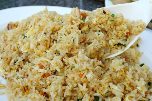 Fried rice with crab, Thai cuisine