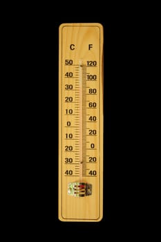 Thermometer isolated on black background