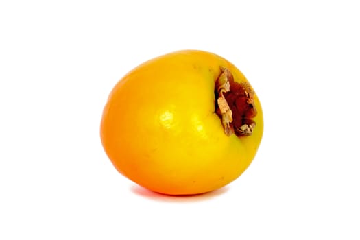 Japanese persimmon or Fuyu fruit isolated on white