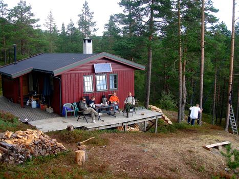 wooden house in the mountain. Please note: No negative use allowed.