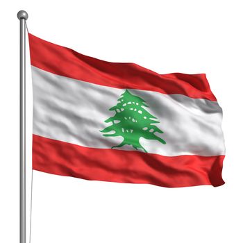 Flag of Lebanon (Isolated)