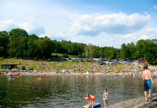 people on the beach. Please note: No negative use allowed.