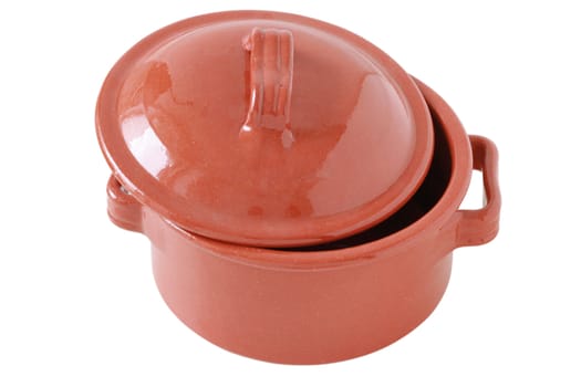 ceramic pot on white background