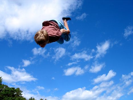 children playing on the trampoline. Please note: No negative use allowed.