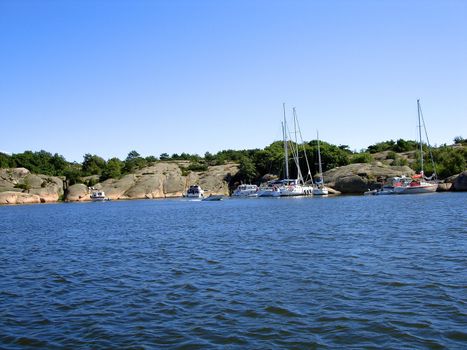 boats berthing at the seaside. Please note: No negative use allowed.