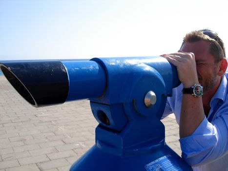 look far away through the telescope. Please note: No negative use allowed.