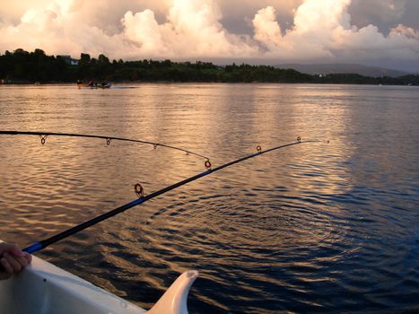 fishing on the sea. Please note: No negative use allowed.