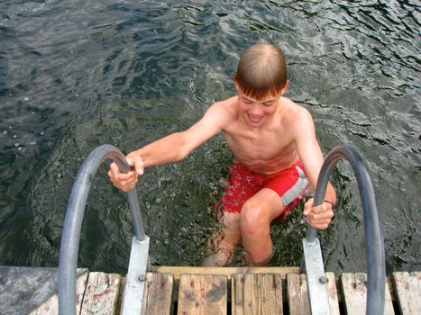 swimming in the sea. Please note: No negative use allowed.