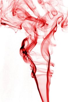 Abstract colored smoke isolated on white background