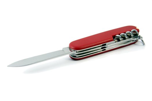 Swiss pocket knife isolated on white 