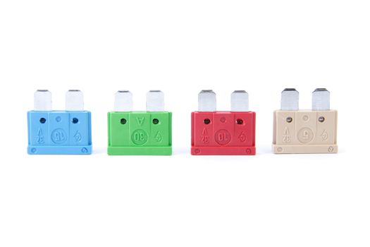 Car safety fuse on a white background