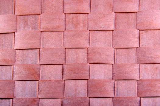 Closeup of the texture of a woven strips. 