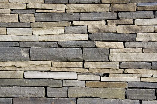 Closeup view of stone wall