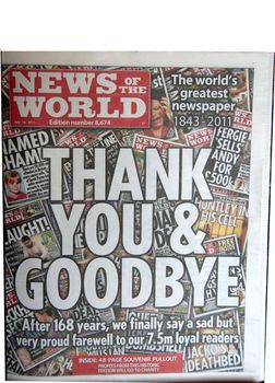The Final Edition of the News of the World Newspaper July !0th 2011