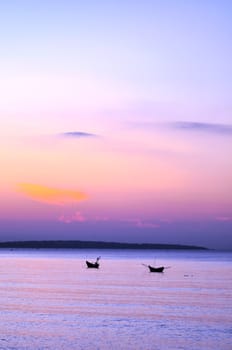 Landscape of seashore at sunrise