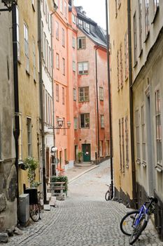 Thte old town GAMLA STAN in Stockholm, Sweden