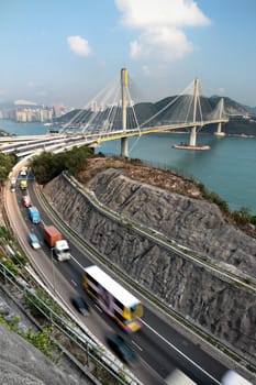highway and Ting Kau bridge