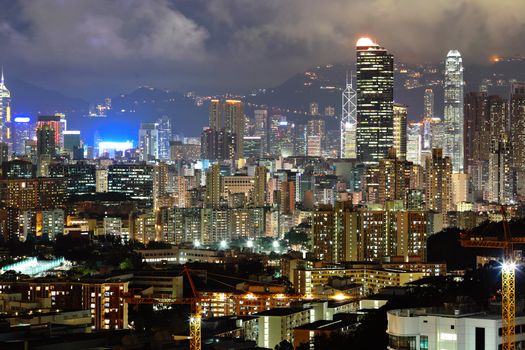 Hong Kong downtown at night