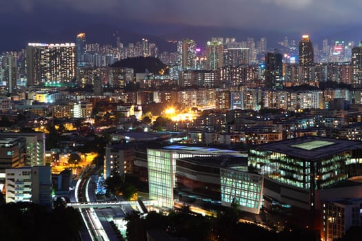 modern city at night
