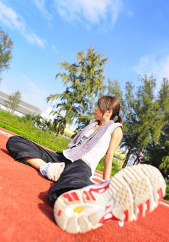 woman doing stretching exercise