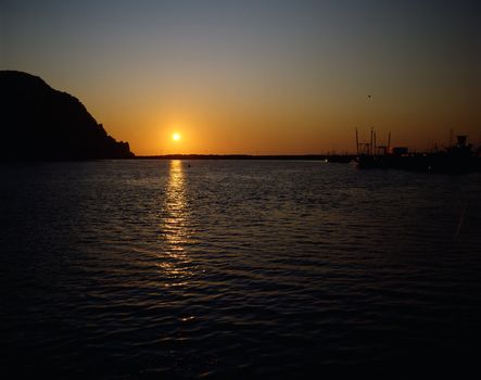 Sunset in Morro Bay, California