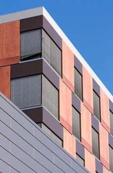 Closeup view of office building