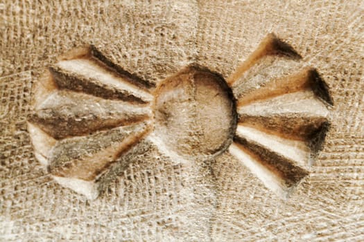 June 2011, Cappadocia Turkey. Engraving on stone