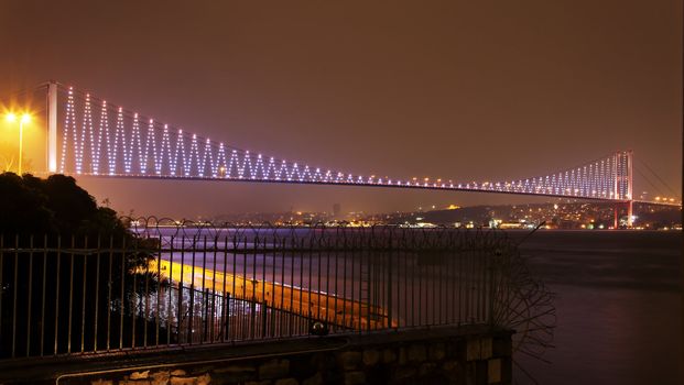 Bogazici Kpr, bridge over Bosphorus, Istanbul that links Europe to Asia
