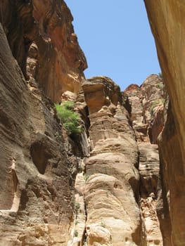 Canyon in Petra, Jordan, Middle east, Asia