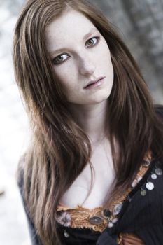 Studio portrait of a natural redhead looking lovely