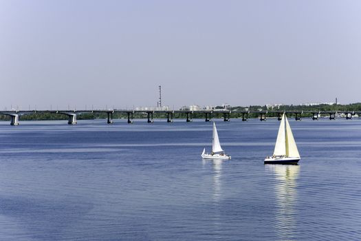 Yachts in a bay