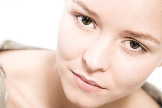 a model portrait in the studio