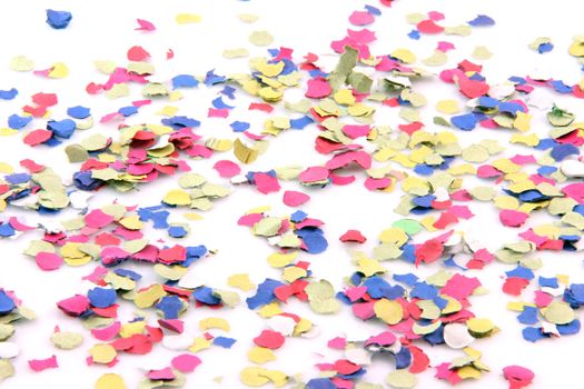 party abstract confetti isolated on white background