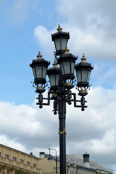 street lantern on a background of the cloudy sky
