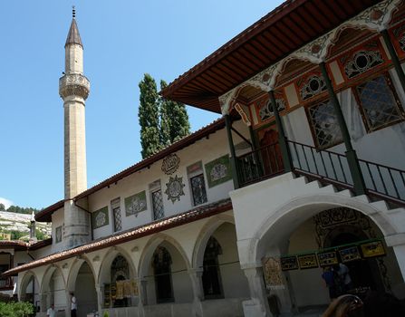 minaret of a mosque in an ancient muslim palace