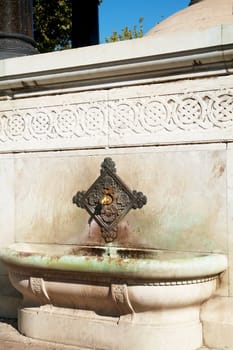 The German Fountain in the northern end of old hippodrome in Istanbul, Turkey 