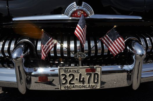 old american car in a special meeting in USA 