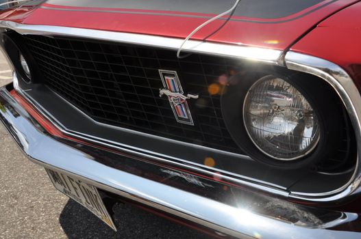 old american car in a special meeting in USA 